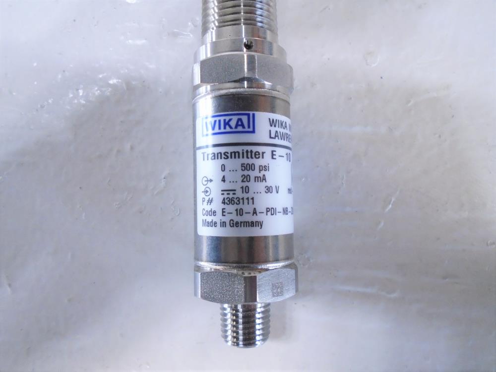 Wika E10 Pressure Transmitter, 4363111, 0500 PSI, E10APDINBZG2X67ZZ